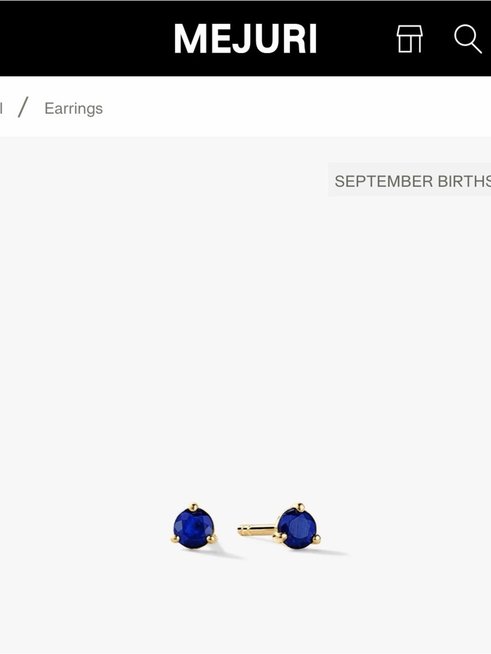 Mejuri 14k Yellow Gold Natural Sapphire Studs